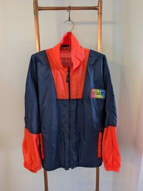 80s/90s - Lightning Bolt ⚡ Windbreaker - Half Zip-up